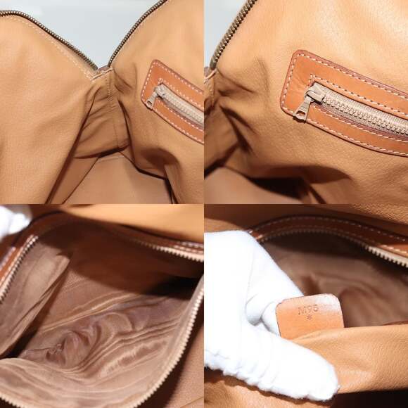 CELINE Macadam Canvas Hand Bag Pvc Leather Brown Gold - Picture 12 of 12